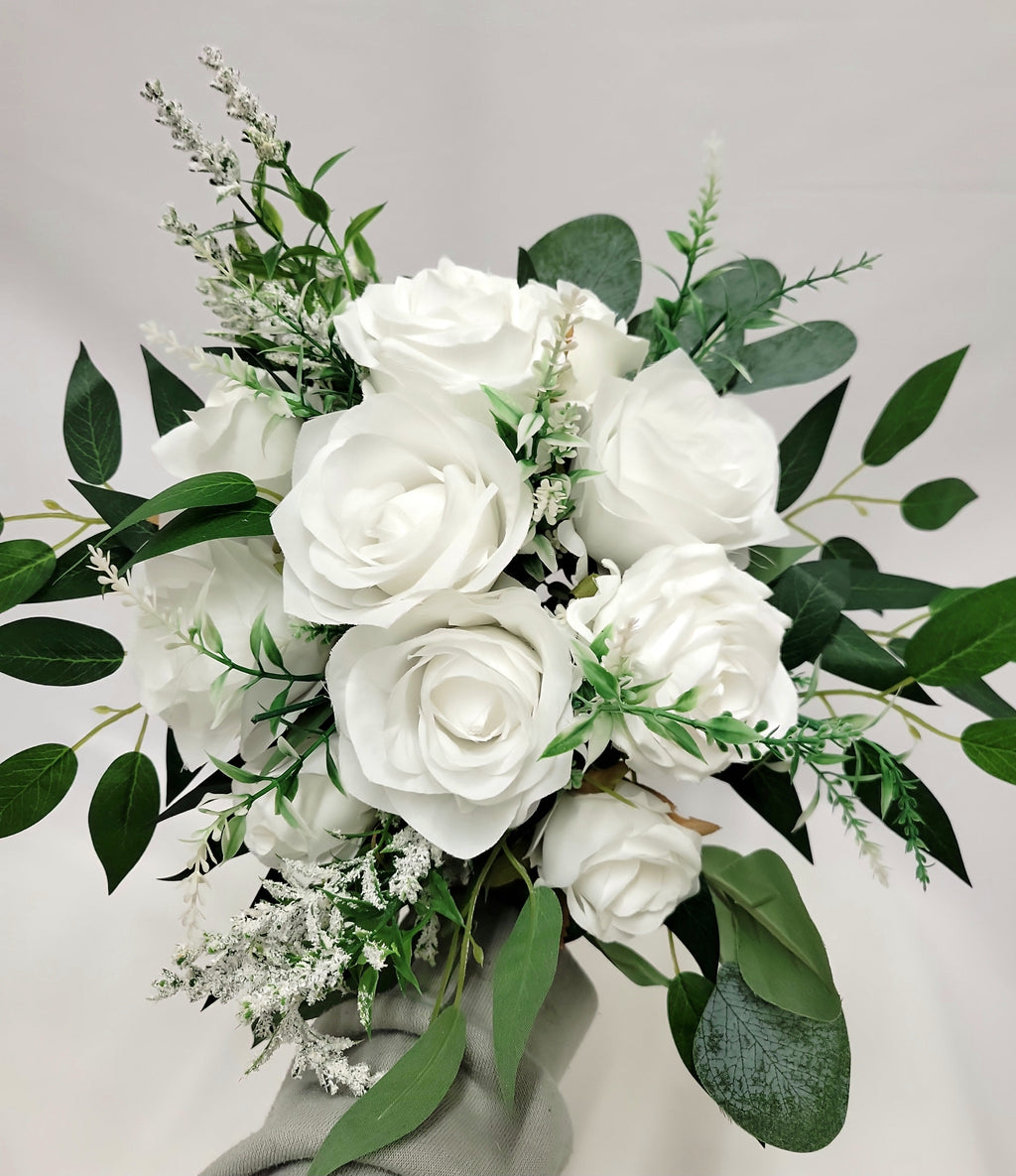 White Rose Bridal Bouquet