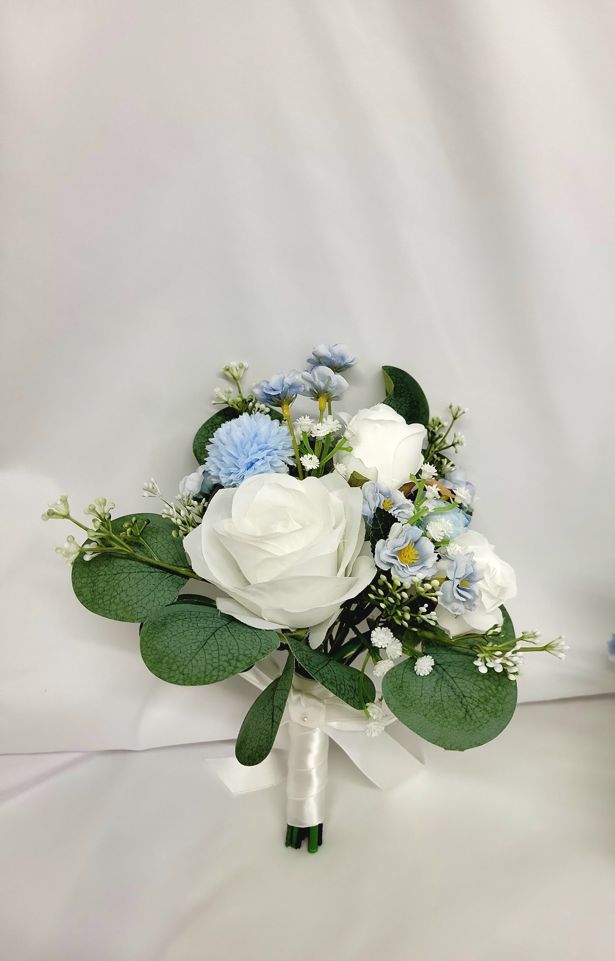 Blue & White Bridesmaid Bouquet/Flowergirl Posy