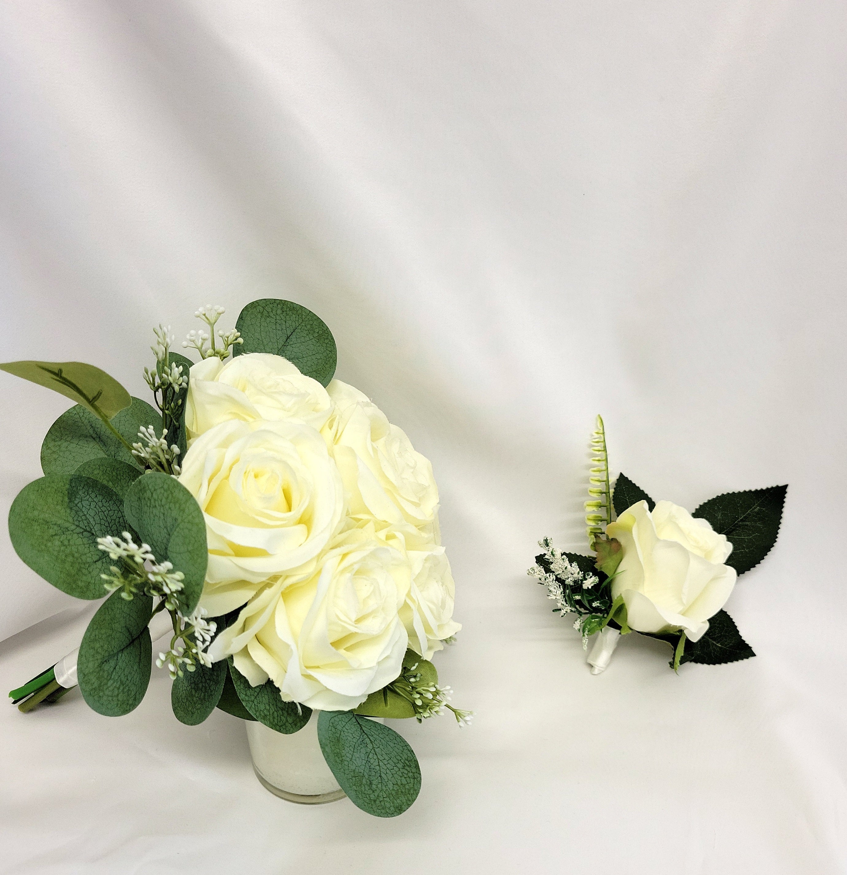 Ivory & Vintage Pink Bridal Bouquet