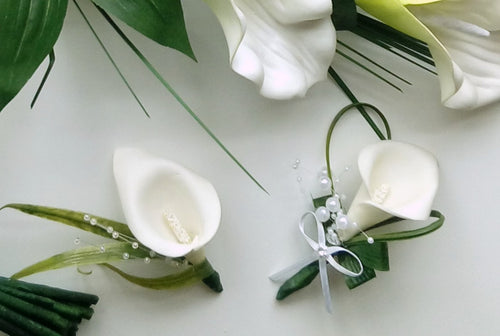 Artificial Cala Lily Boutonniere