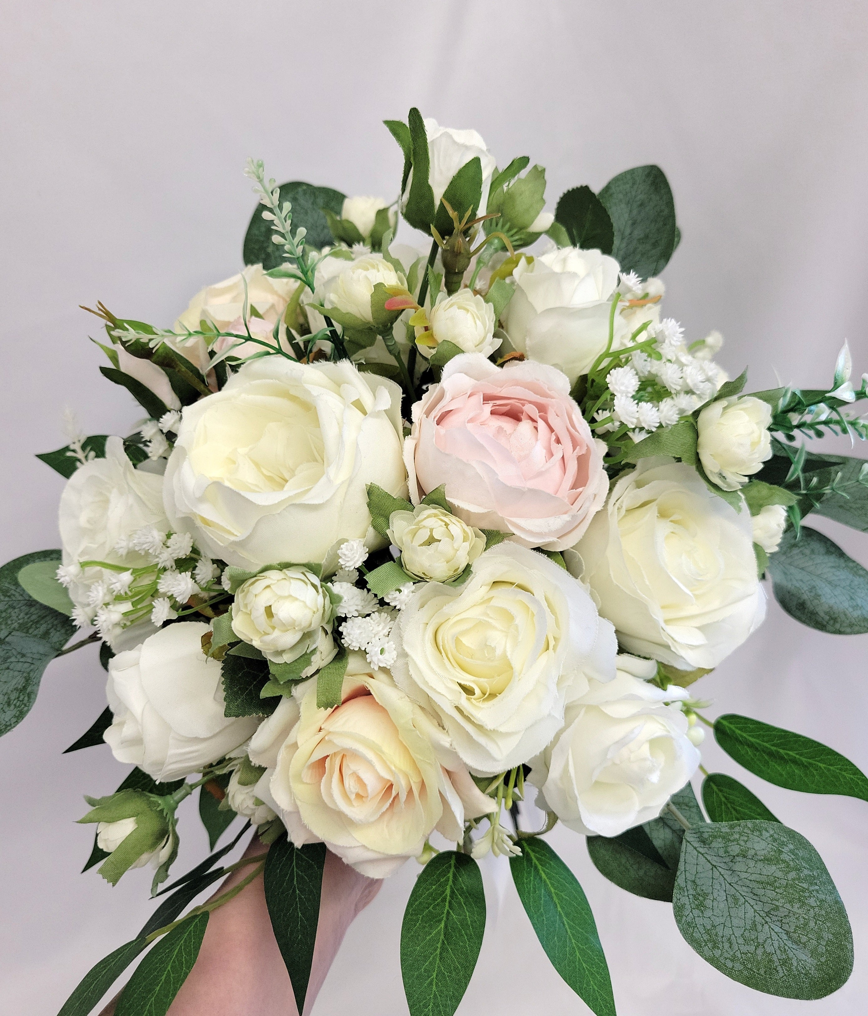 Ivory & Vintage Pink Bridal Bouquet