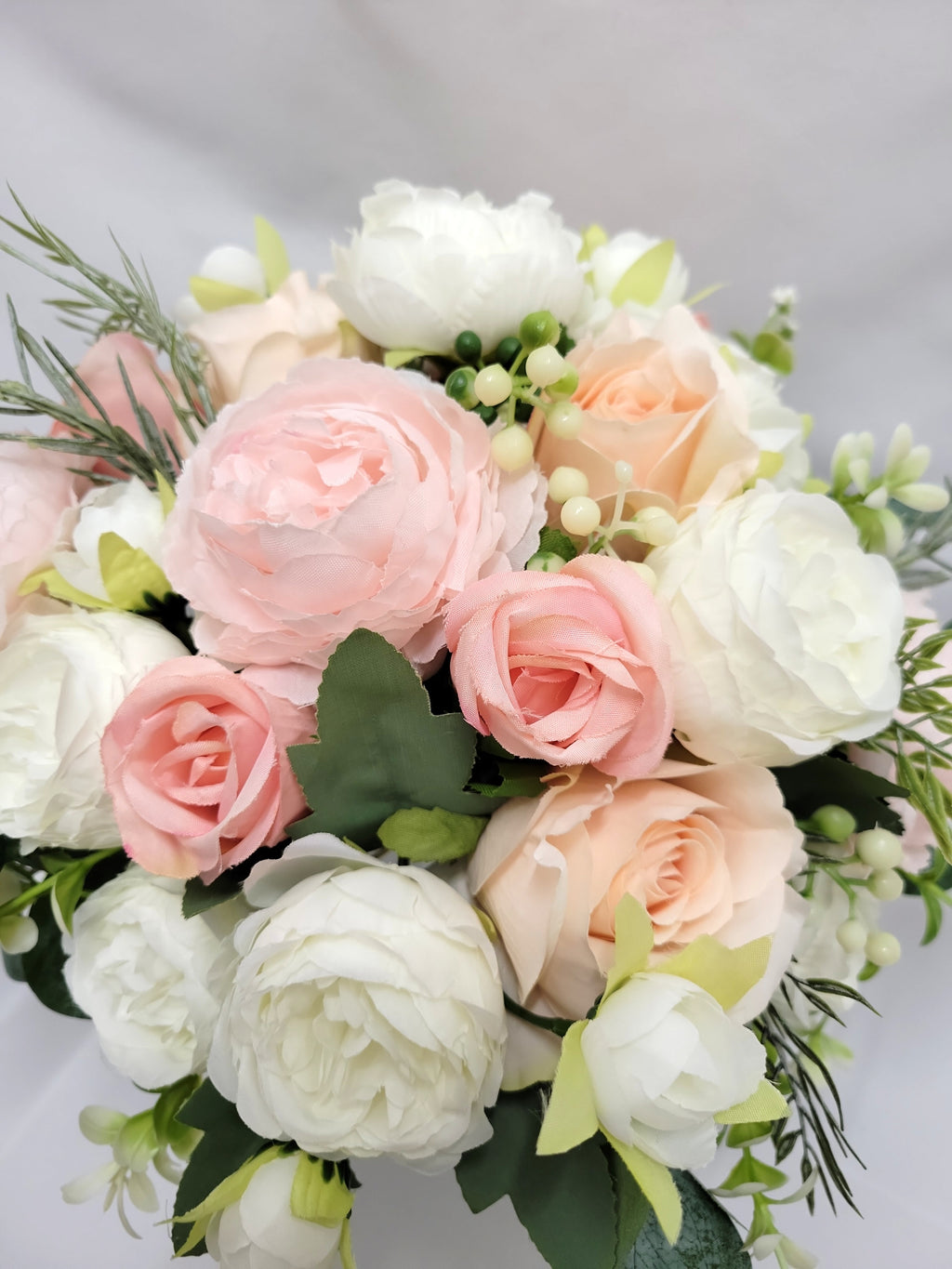 Ivory and Pink Peony Bridal Bouquet