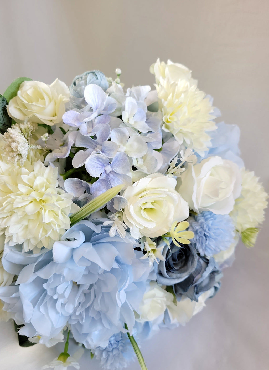 Artificial Baby Blue Bridal Bouquet