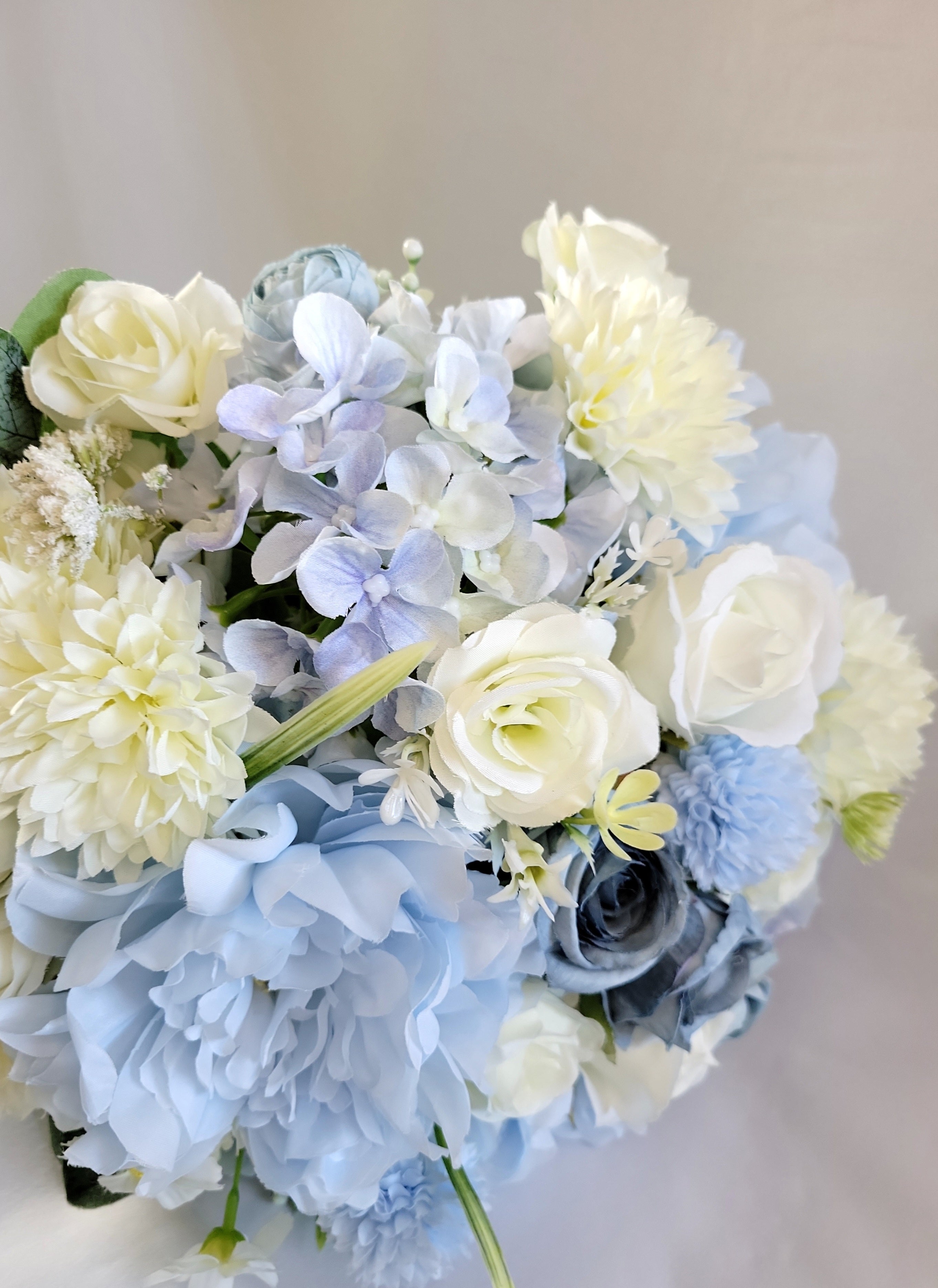Artificial Baby Blue Bridal Bouquet
