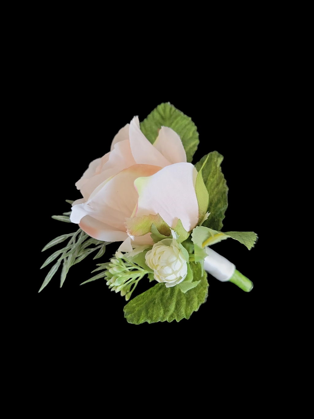 Pink & Ivory Rose Artificial Bridal Bouquet