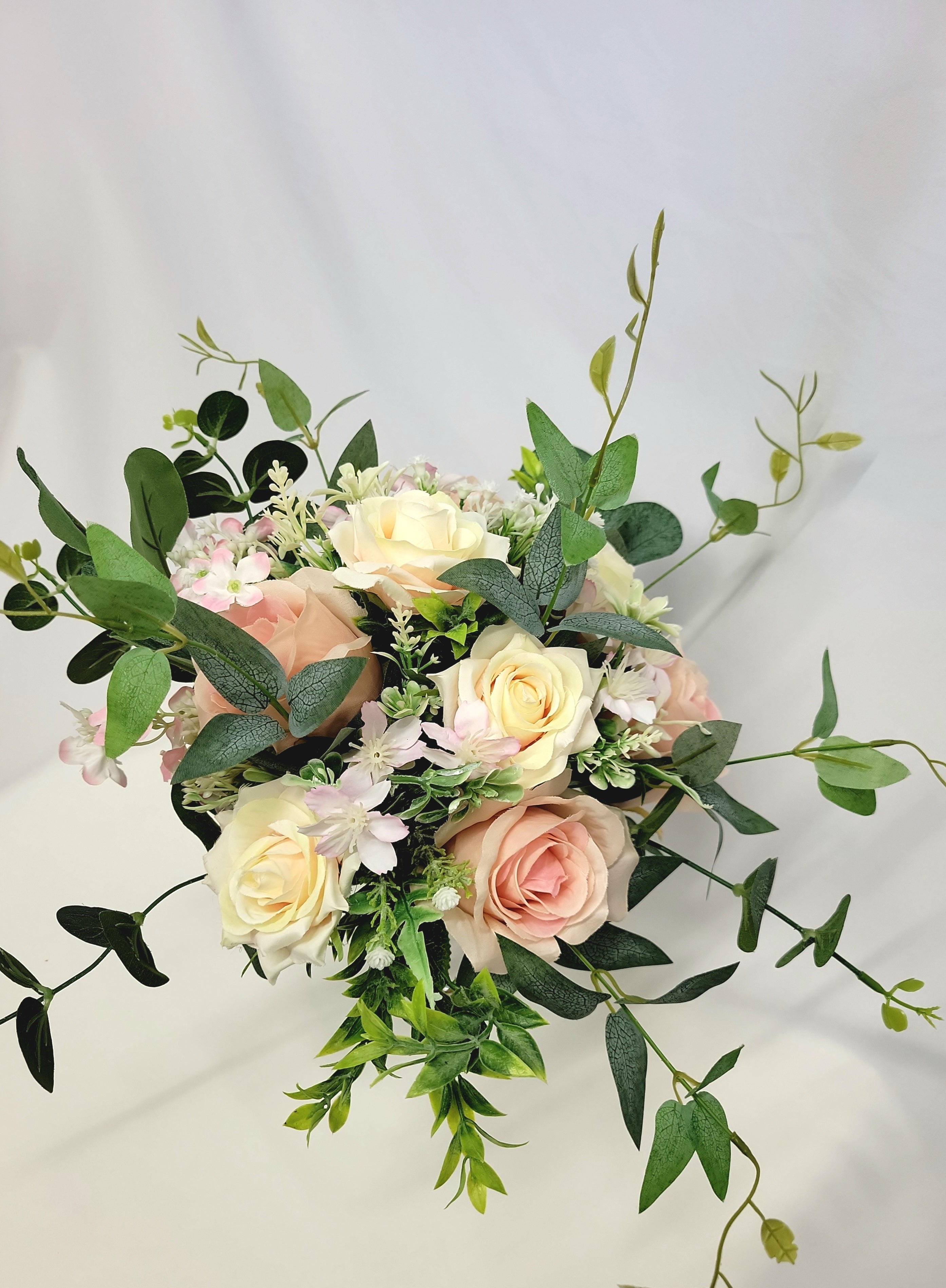Artificial Bridal Bouquet in Vintage Pink