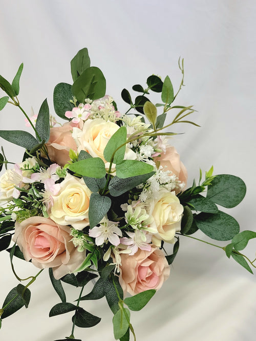 Artificial Bridal Bouquet in Vintage Pink