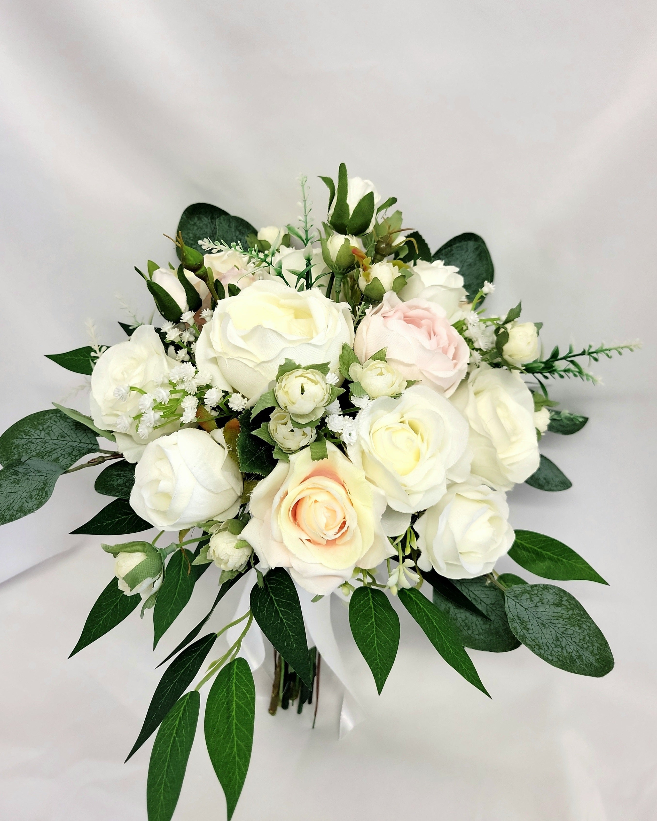 Ivory & Vintage Pink Bridal Bouquet