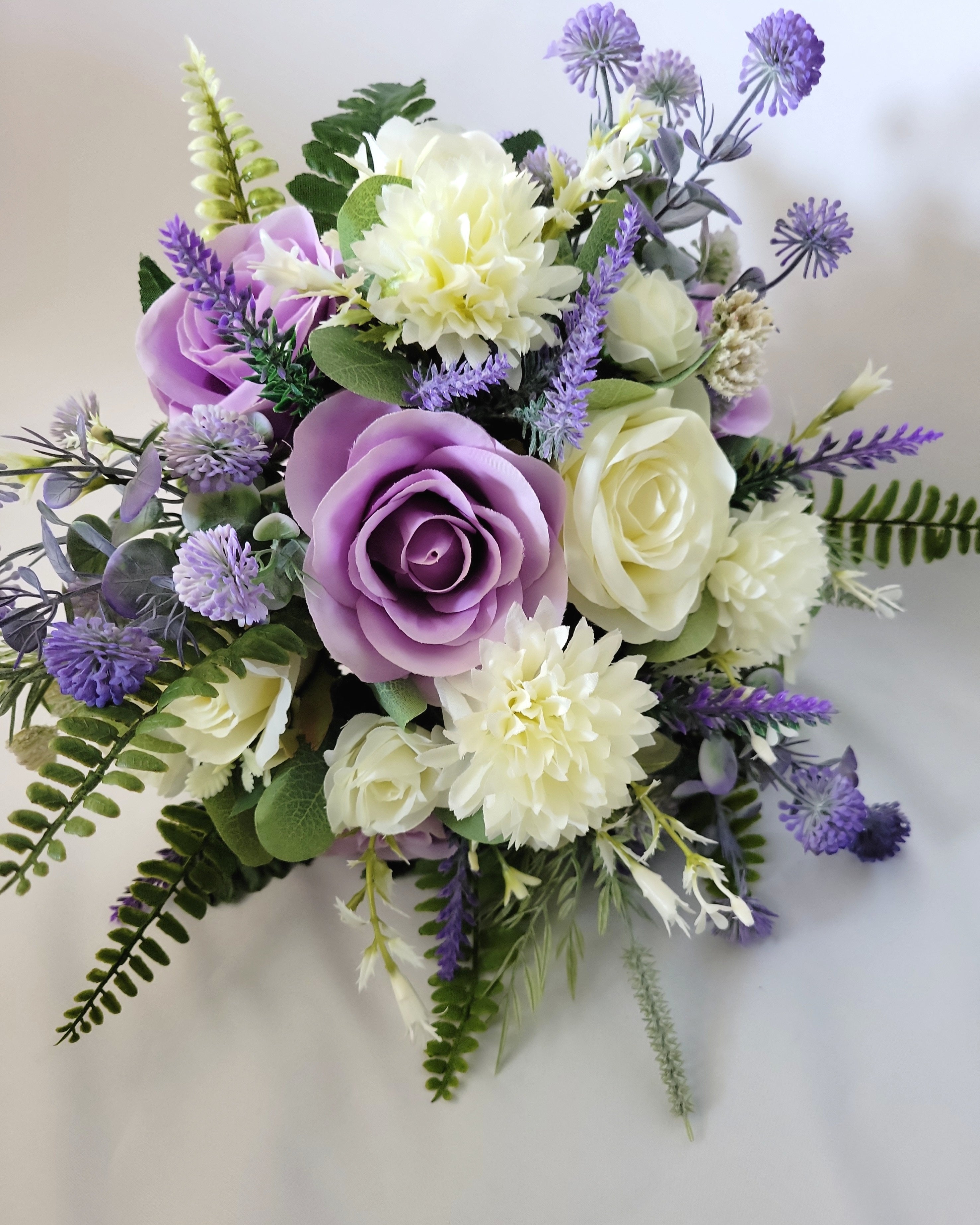 Lilac and Ivory Bridal Bouquet