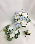 Blue & White Bridesmaid Bouquet/Flowergirl Posy