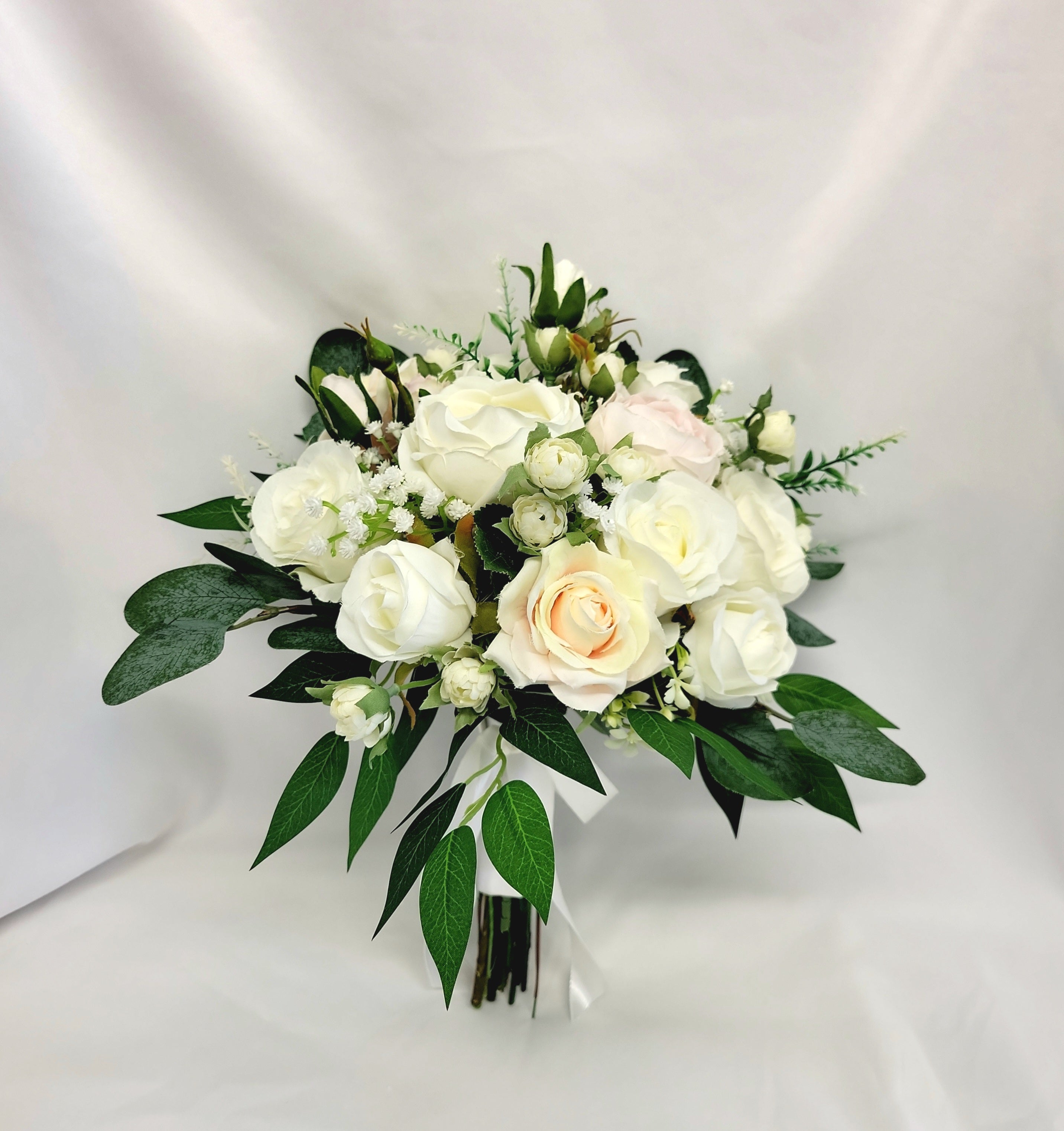 Ivory & Vintage Pink Bridal Bouquet