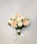 Pink Ivory and White Rose Bridal Bouquet